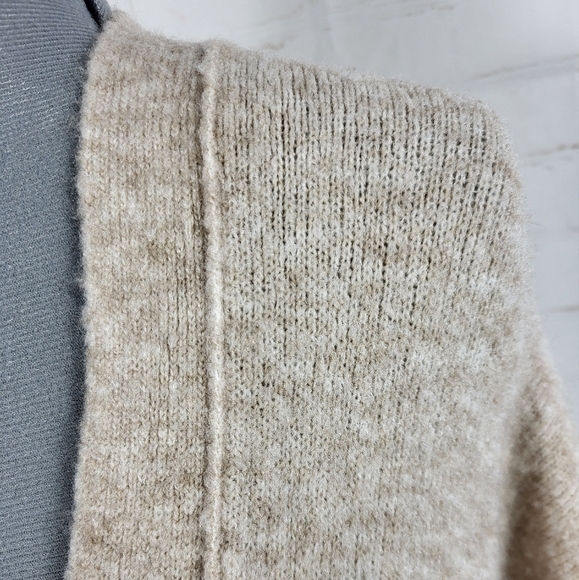 ATM Anthony Thomas Melillo Wool Blend Oversized Slouchy Cardigan Oatmeal Large - Picture 12 of 16